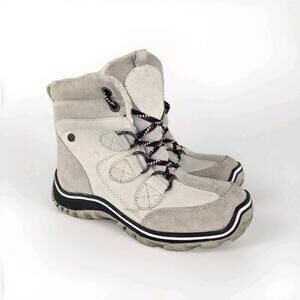 Pajar Canada Alina Iceland Gray Suede Boot US 7.5 Lace Up Snow Winter Boots 38